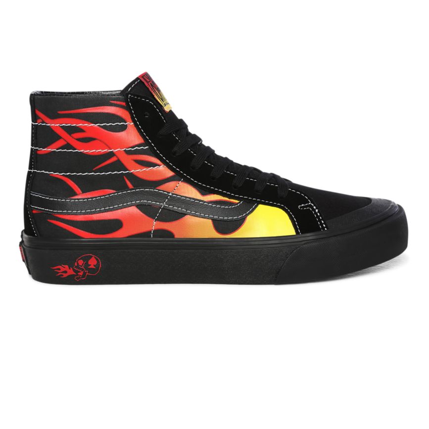 Vans x Drag SK8-Hi 138 Decon SF Dam Svarta - Vans Surf Skor Butiker (XZRDP4135)